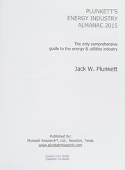 Cover of Plunkett's Energy Industry Almanac 2015 by Jack W. Plunkett