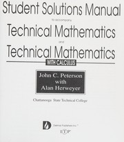 Front cover of Student solutions manual to accompany Technical mathematics and Technical mathematics with calculus by Peterson, John C.