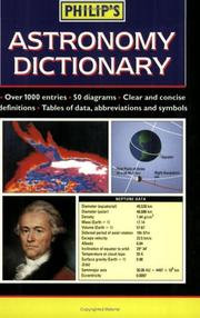 Cover of Philip's astronomy dictionary by Unknown