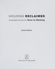 Cover of Housing reclaimed by Jessica Kellner