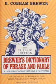 Front cover of Brewer's dictionary of phrase & fable by Ebenezer Cobham Brewer