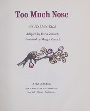 Cover of Too much nose by Harve Zemach
