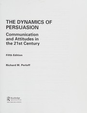 Cover of The dynamics of persuasion by Richard M. Perloff