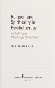 Front cover of Religion and spirituality in psychotherapy by Thor Johansen