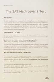 Cover of SAT math level II by Alex Cheng
