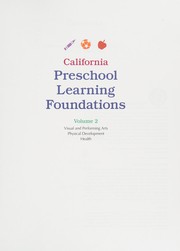 Front cover of California preschool learning foundations by Faye Ong