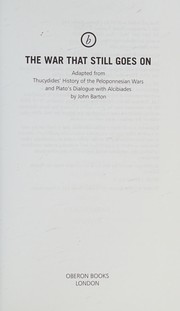 Front cover of The war that still goes on by Barton, John