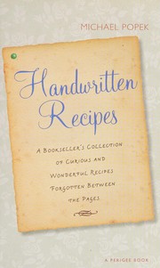 Cover of Handwritten recipes by Michael Popek