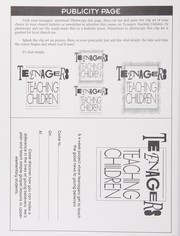 Cover of Teenagers Teaching Children (Projects With a Purpose for Youth Ministry Series) by Group