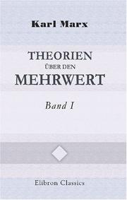 Front cover of Theorien über den Mehrwert by Karl Marx