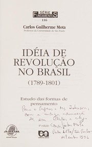 Front cover of Idéia de revolução no Brasil (1789-1801) by Carlos Guilherme Mota