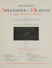 Front cover of Hutchinson's Splendour of the heavens by T. E. R. Phillips