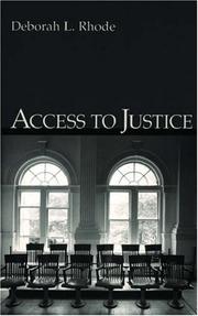 Cover of Access to Justice by Deborah L. Rhode