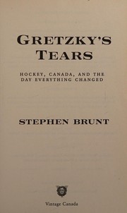Cover of Gretzky's Tears by Stephen Brunt