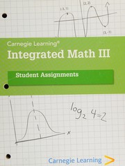 Cover of Integrated math III by Carnegie Learning