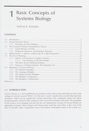 Cover of Systems biology by Andrzej K. Konopka