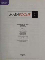 Cover of Nelson mathfocus by Marian Small