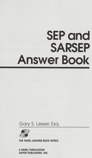 Cover of Sep and Sarsep Answer Book by Gary S. Lesser