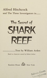 Front cover of Alfred Hitchcock and the Three Investigators in the secret of Shark Reef by Michael Collins