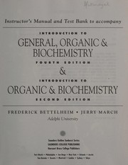 Front cover of Instructor's manual and test bank to accompany Introduction to general, organic & biochemistry, 4th ed. & Introduction to organic & biochemistry, 2nd ed by Frederick A. Bettelheim