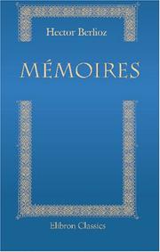 Cover of Mémoires by Hector Berlioz