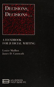 Front cover of Decisions, decisions-- by Louise Mailhot
