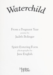Cover of Waterchild by Judith Bolinger