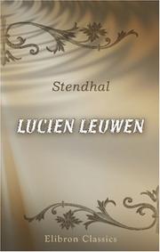 Cover of Lucien Leuwen by Stendhal