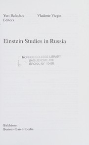 Front cover of Einstein Studies in Russia (Progress in Mathematical Physics) by Yuri Balashov