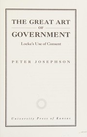 Front cover of The great art of government by Peter Josephson