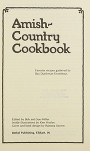 Front cover of Amish-country cookbook by Sue Miller