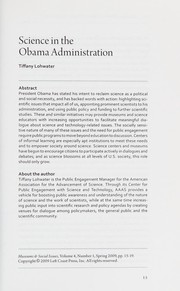 Front cover of Science and Civic Life : Museums and Social Issues 4 by Kris Morrissey