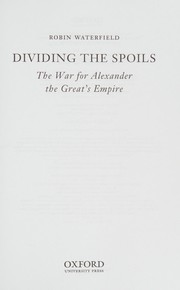 Cover of Dividing the Spoils by Robin Waterfield