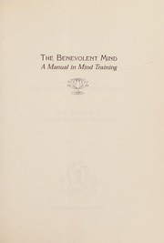 Cover of The benevolent mind by Traleg Kyabgon