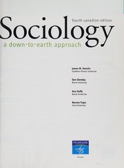 Front cover of SOCIOLOGY (CANADIAN ED) by Henslin; Glenday; Duffy; Et Al