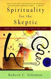 Front cover of Spirituality for the Skeptic by Robert C. Solomon