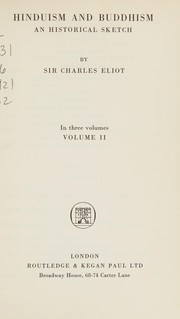 Front cover of Hinduism and Buddhism by Sir Charles Eliot