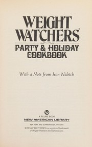 Cover of Weight Watchers' Party and Holiday Cookbook by Weight Watchers International