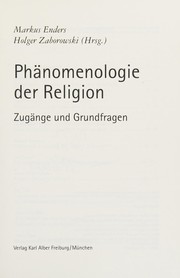 Front cover of Ph anomenologie der Religion: Zug ange und Grundfragen. Internationaler Religionsphilosophischer Kongress - Freiburg i. Br. 2003 by Markus Enders