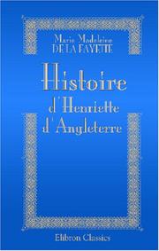 Cover of Histoire d'Henriette d'Angleterre by Madame de La Fayette
