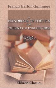 Cover of A handbook of poetics for students of English verse by Francis Barton Gummere