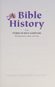Front cover of A Bible history by Clarence Berndt