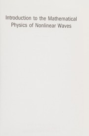 Cover of Introduction to the Mathematical Physics of Nonlinear Waves by Minoru Fujimoto