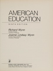 Front cover of American education by Richard Wynn