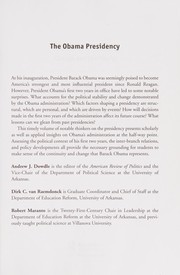 Front cover of The Obama presidency by Andrew Dowdle
