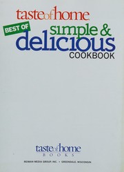 Front cover of Taste of home best of simple & delicious cookbook by Catherine Cassidy