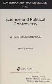 Front cover of Science and political controversy by David E. Newton