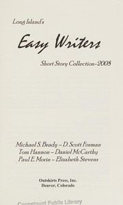 Cover of Long Island's easy writers by Michael S. Brady