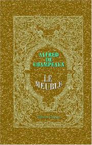 Cover of Le meuble by Alfred de Champeaux