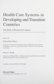 Front cover of Health care systems in developing and transition countries by Diana Pinto Masís